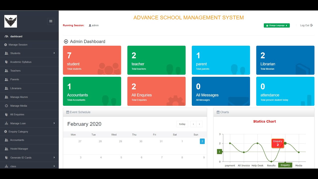School management system in php with source code free download full